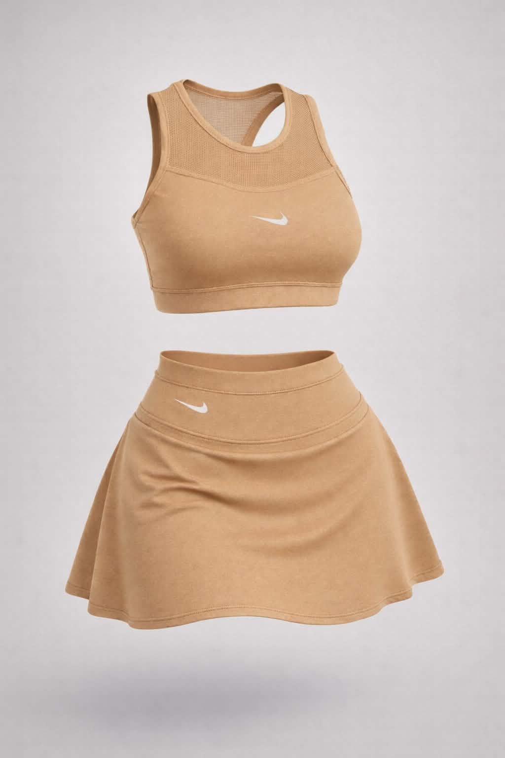 FALDA SHORT Y TOP CAMEL TALLA S.