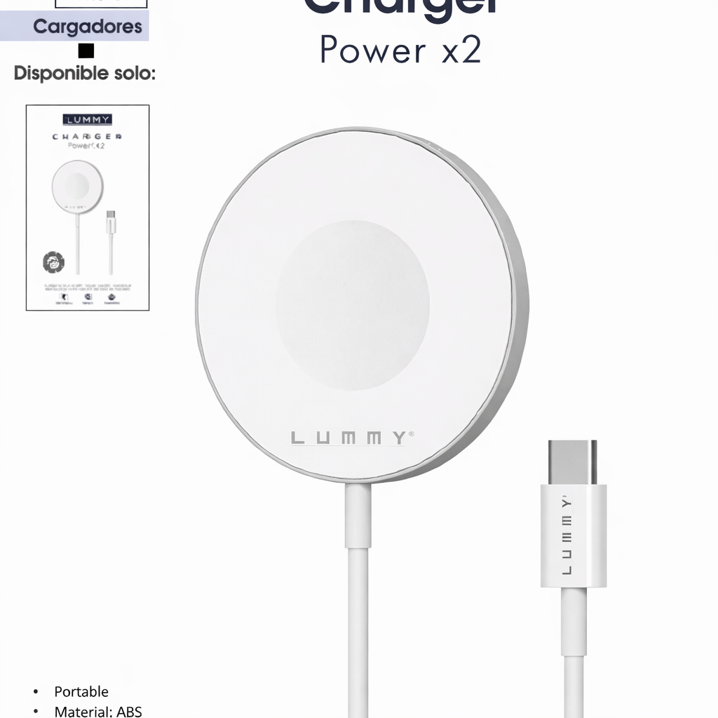 Cargador inalambrico magnetico x2
