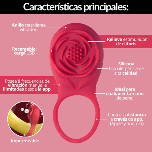 Anillo Vibrador Retardante Sexual