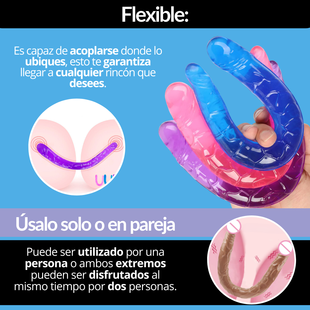 Dildo Doble Penetra Anal Vaginal DIL010
