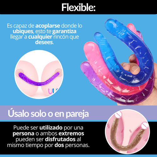Dildo Doble Penetra Anal Vaginal DIL010