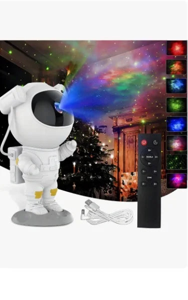 Lámpara Astronauta Proyector LED Girator